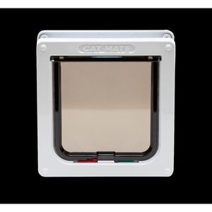 Cat Mate 4 Way Locking Cat Flap with‎ Door Liner, White, New In Sealed Box